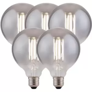 Image of Harperliving - Harper Living 8 Watts G125 E27 LED Bulb Smoked Globe Cool White Dimmable, Pack of 5
