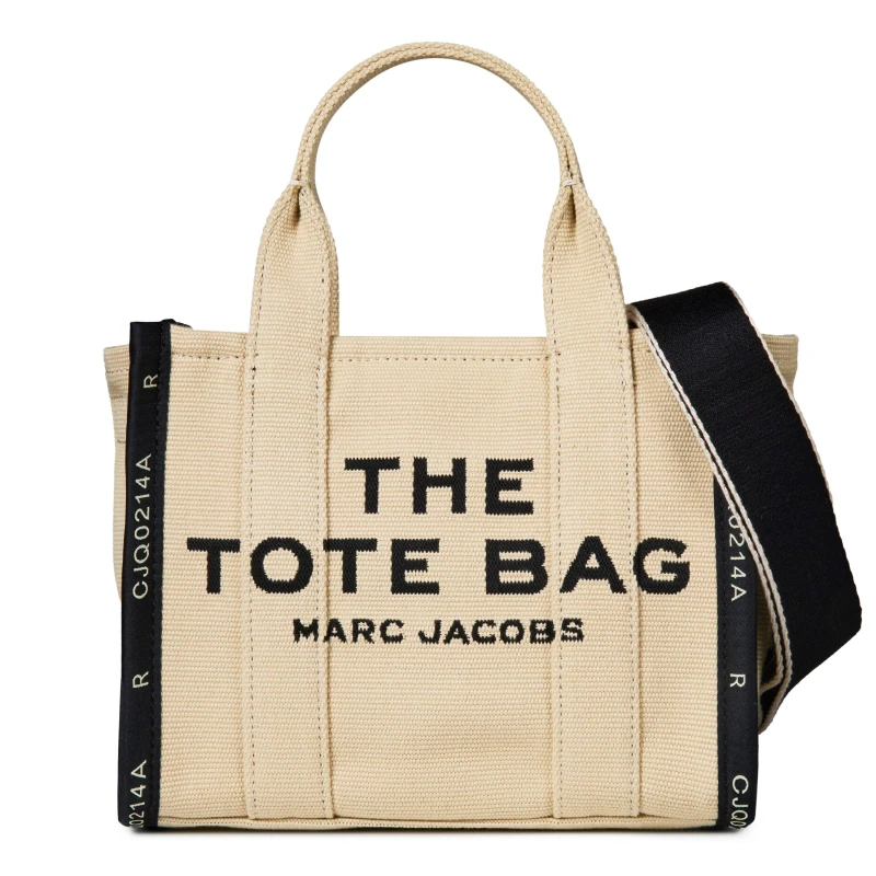 Image of Marc Jacobs The Jacquard Mini Canvas Tote Bag - Warm Sand Beige V98J2 Unisex