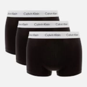 Image of Calvin Klein Mens 3 Pack Low Rise Trunk Boxers - Black - XL