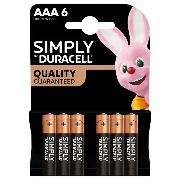 Image of Duracell AAA Simply Duracell Alkaline Batteries - 6 Pack AVS-111967
