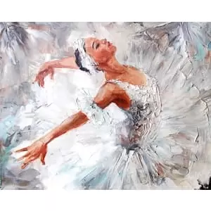 Image of Origin Murals Ballerina Grey Wall Mural - 3.5 x 2.8m