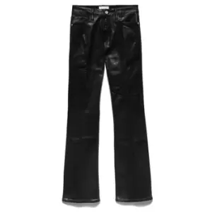 Image of FRAME Le Coated Mini Boot Jeans - Black
