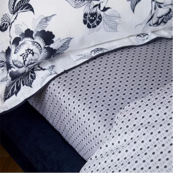 Image of Bedeck of Belfast Oka Fitted Sheet - Midnight
