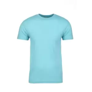 Image of Next Level Adults Unisex Suede Feel Crew Neck T-Shirt (M) (Tahiti Blue)