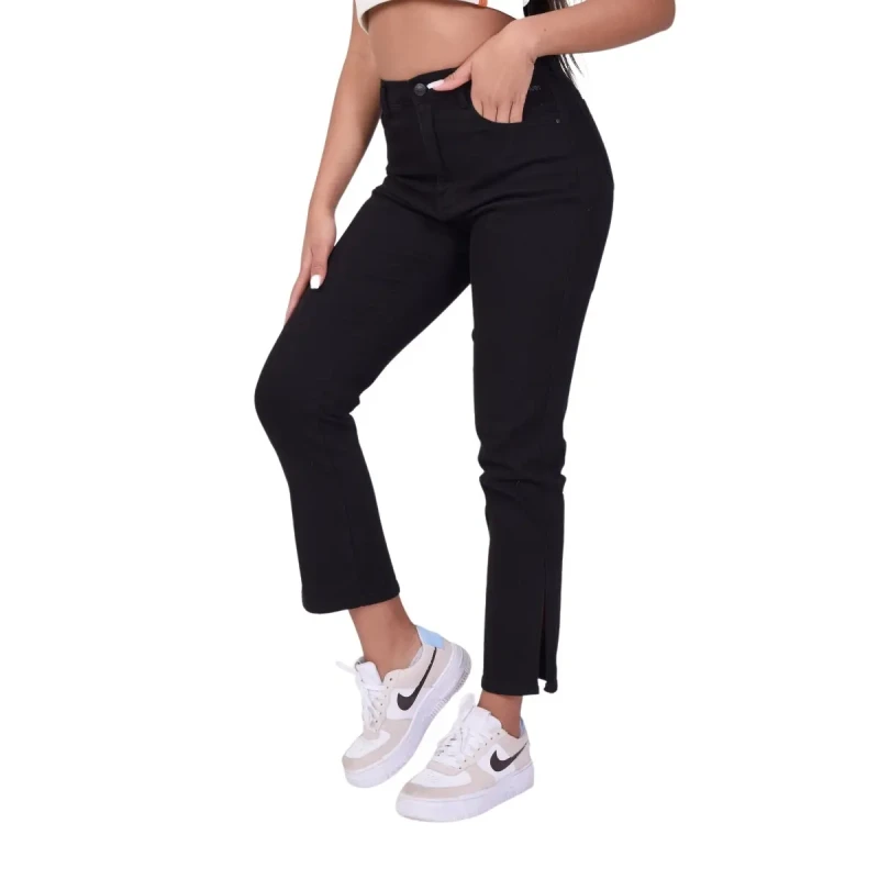 Image of Project X Paris Straight flared jeans with slit For Her Project X Paris Noir Female M