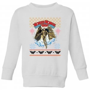 Image of Wonder Women 1984 Kids Sweatshirt - White - 5-6 Years