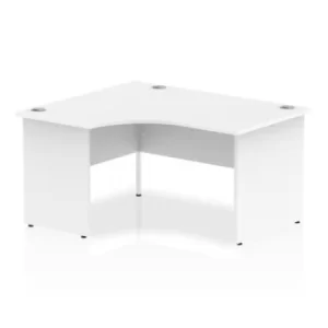 Image of Impulse 1400mm Left Crescent Desk White Top Panel End Leg I003870