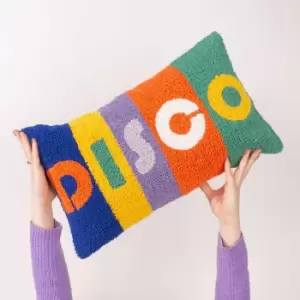 Image of Disco Knitted Cushion Multicolour, Multicolour / 30 x 50cm / Polyester Filled