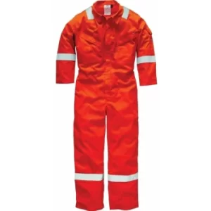 Image of Dickies FR5402 Pyrovatex Coverall 350GSM Orange 46"R