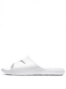 Image of Nike Victori One Shower, White/Black, Size 9, Men