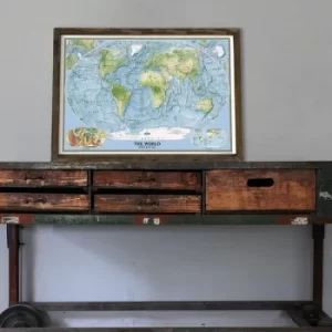 Image of Map055 Multicolor Decorative Framed MDF Painting