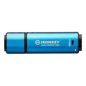 Image of Kingston Technology IronKey VP50 USB flash drive 128GB USB Type-C 3.2 Gen 1 (3.1 Gen 1) Black Blue