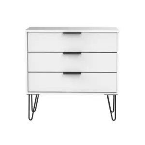 Image of Welcome Furniture Hirato 3 Drawer Chest - White Matt