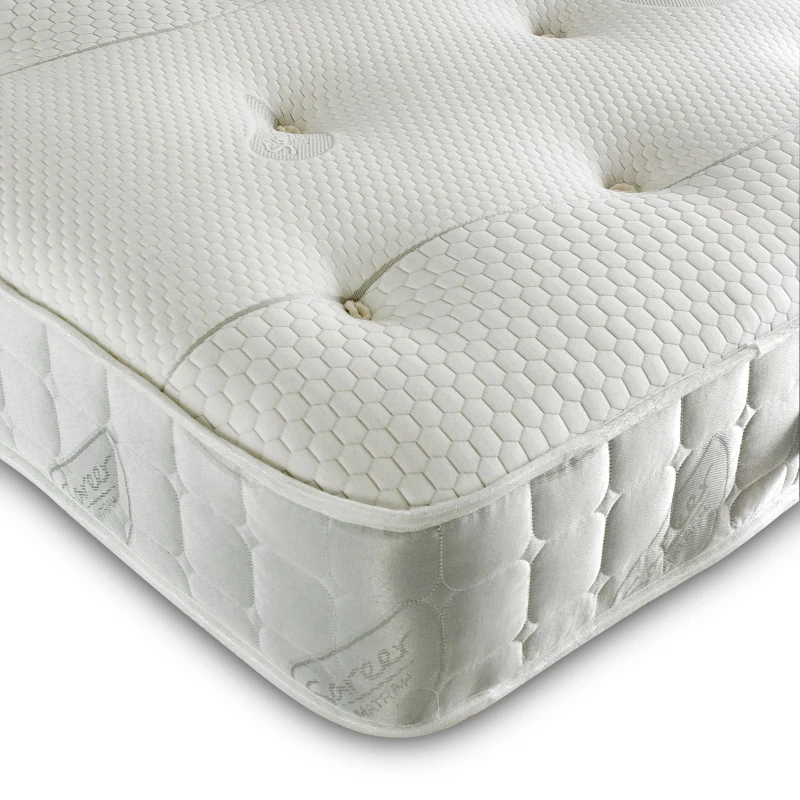 Image of Sareer Furniture Limited Memory Coil Mattress in White Size: Single White Unisex Single