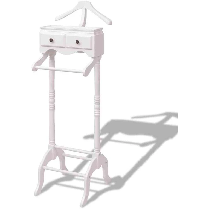 Image of VIDAXL Clothing Rack with Cabinet Wood White Vidaxl 242751