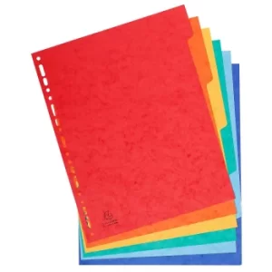 Image of Exacompta Dividers Plain A4 225gsm pack of 50, Multi