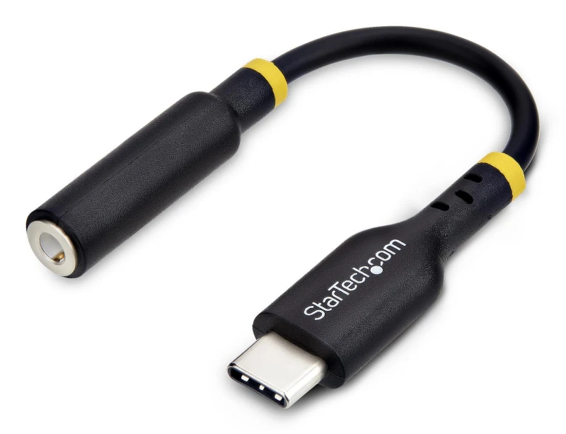 Image of StarTech.com StarTech.com 5" (12.7cm) USB-C to 3.5mm TRRS Headphone/Headset Jack Audio Adapter, USB Type-C Aux Dongle, 32-bit DAC, Supports USB-C/Thu
