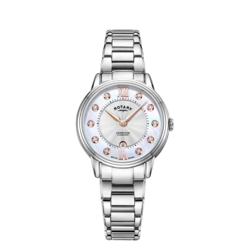 Image of Rotary LB05425-07-D Womens Cambridge Diamond Wristwatch Colour - Silver