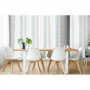 Image of Sublime Duck Egg Blue and White Summertime Floral Wallpaper - One size - multicoloured