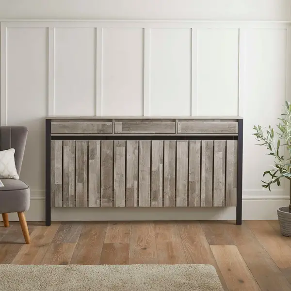 Image of Industrial Large Radiator Cover Grey