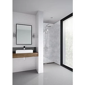 Image of Mermaid Elite Caliza Post Form Single Shower Panel 2420 x 1200mm