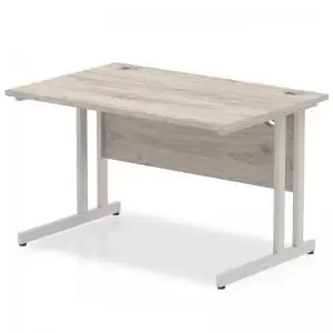 Image of Impulse 1800mm Boardroom Table Beech Top White Height Adjustable Leg