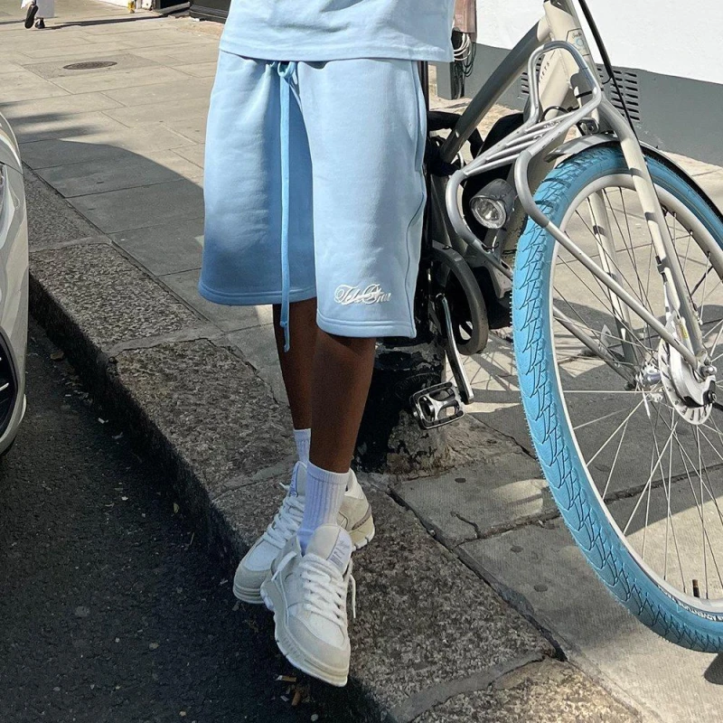 Image of Tela Cruz Mens Fleece Shorts Placid Blue male X Small