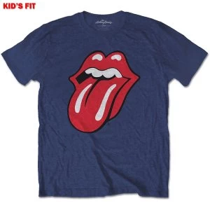 Image of The Rolling Stones - Classic Tongue Kids 3 - 4 Years T-Shirt - Blue