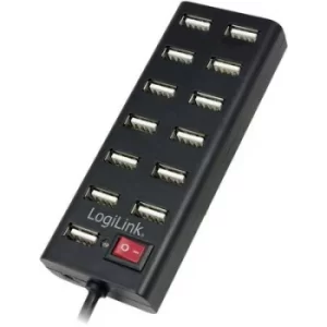 Image of LogiLink UA0126 13 ports USB 2.0 hub Black