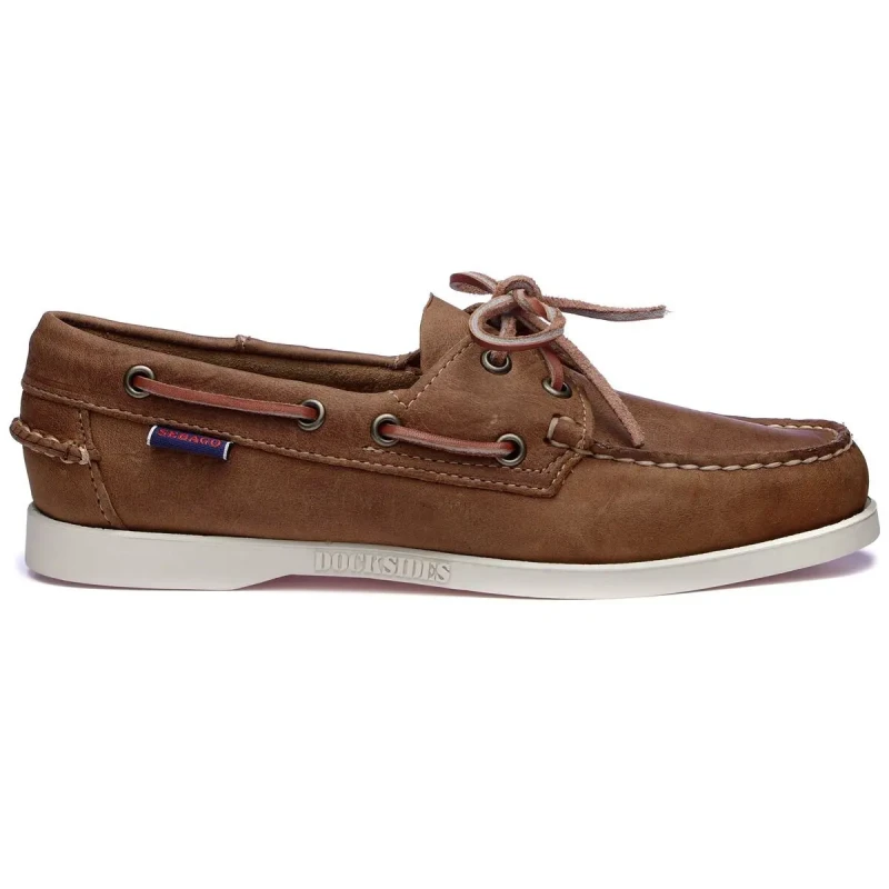 Image of Sebago Womens boat shoes Sebago Docksides Marron Female 37,5