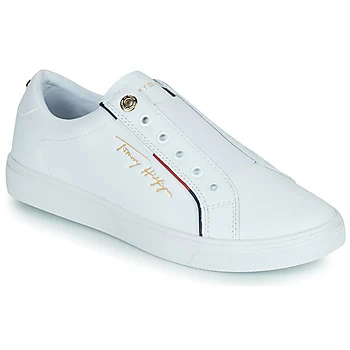 Image of Tommy Hilfiger SLIP ON TOMMY HILFIGER CUPSOLE womens Shoes Trainers in White,5,6,6.5,7