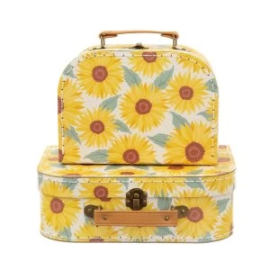 Image of Sass & Belle Sunflower 2 Piece Set Suitcases