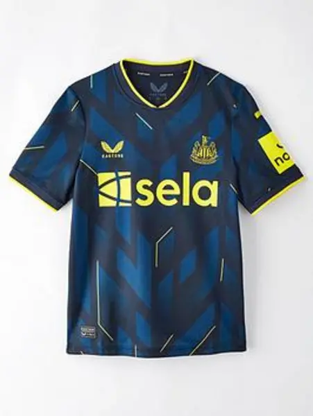 Image of Castore Newcastle Junior 23/24 3Rd Stadium Replica Shirt - Grey Blue VN0GZ Unisex L,M,S,XL