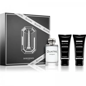 Image of Boucheron Quatre Pour Homme Gift Set 100ml Eau de Toilette + 100ml Aftershave Balm + 100ml Shower Gel