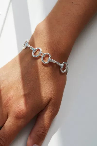 Image of Silver Plated Snaffle Bracelet