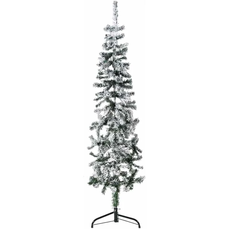 Image of VIDAXL Slim Artificial Half Christmas Tree with Flocked Snow 150cm Vidaxl 8720287001089