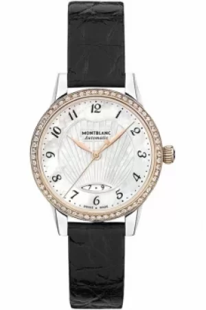 Image of Ladies Mont Blanc Boheme 28mm Date Automatic Diamond Watch 116500