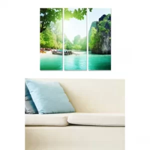 Image of MDF93519010 Multicolor Decorative MDF Painting (3 Pieces)