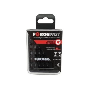 Image of ForgeFix ForgeFast TORX Compatible Impact Bit Set, 31 Piece