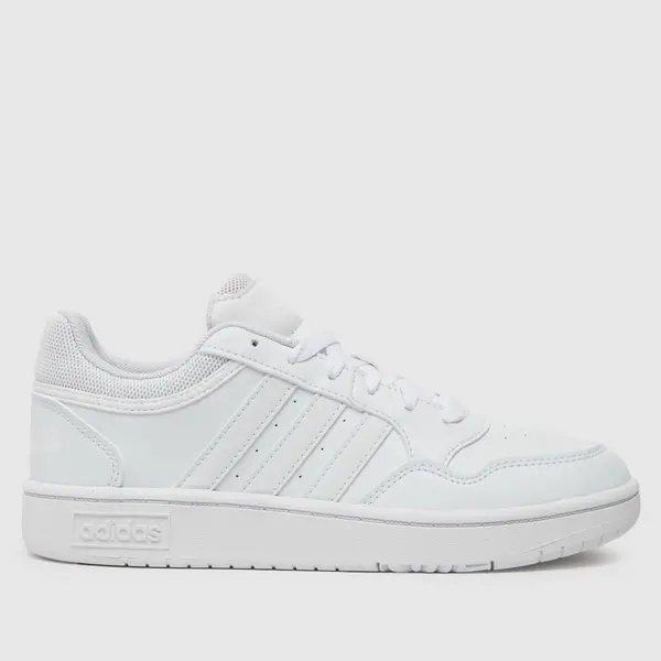Image of adidas white hoops 3.0 Youth trainers White UK 5 (EU 38)