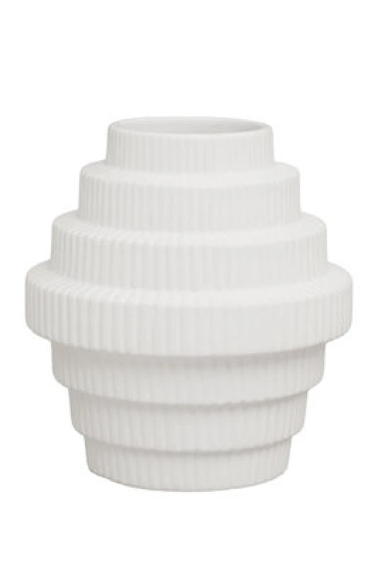 Image of Orsina Modern Design White Small Vase, Lightweight Flower Ceramic Vase, Versatile And Stylish Vase For Flowers