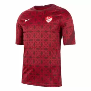 Image of 2020-2021 Turkey Nike Pre-Match Training Shirt (Red)