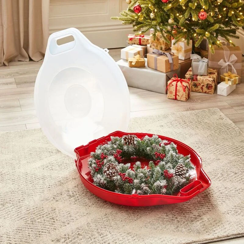 Image of Strata Strata Extra Large Wreath Holder Storage Box - Clear