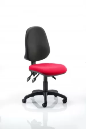 Image of Eclipse III Lever Task Operator Chair Bespoke Colour Seat Post Box Red