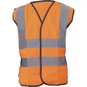 Image of Yoko Hi-Vis Childrens Unisex Waistcoat / Jacket (Pack of 2) (10-12) (Hi Vis Orange) - Hi Vis Orange