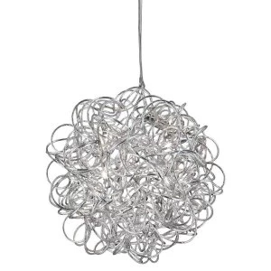 Image of 6 Light Ribbon Ceiling Pendant Chrome, G4 Bulb