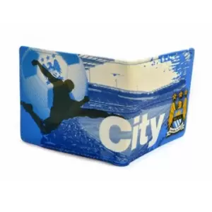 Image of Manchester City FC Official Football Coloured Wallet (One Size) (Blue/White/Black)