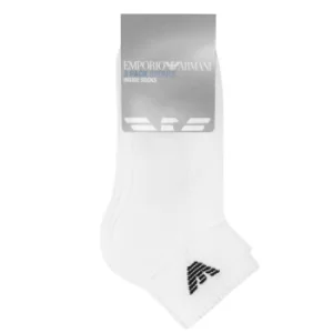 Image of Emporio Armani 3 Pack Ankle Socks White