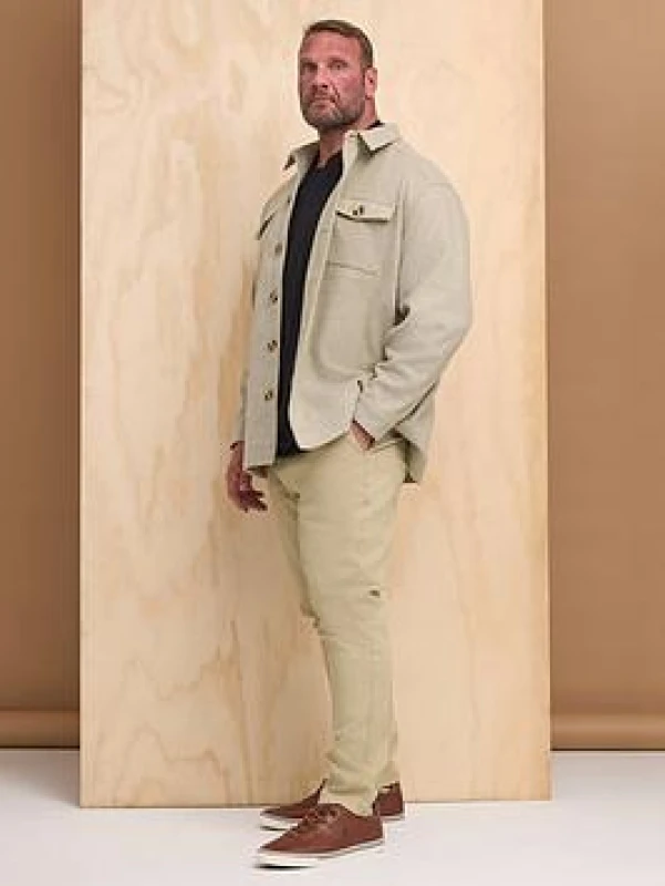Image of BadRhino Premium Button Down Overshirt Light Beige