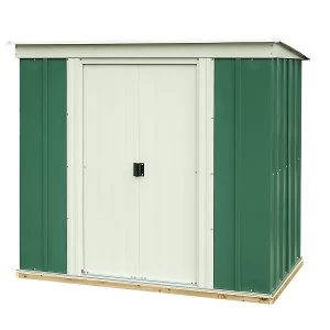 Image of Rowlinson 6 x 4 Greenvale Metal Pent Shed With Floor